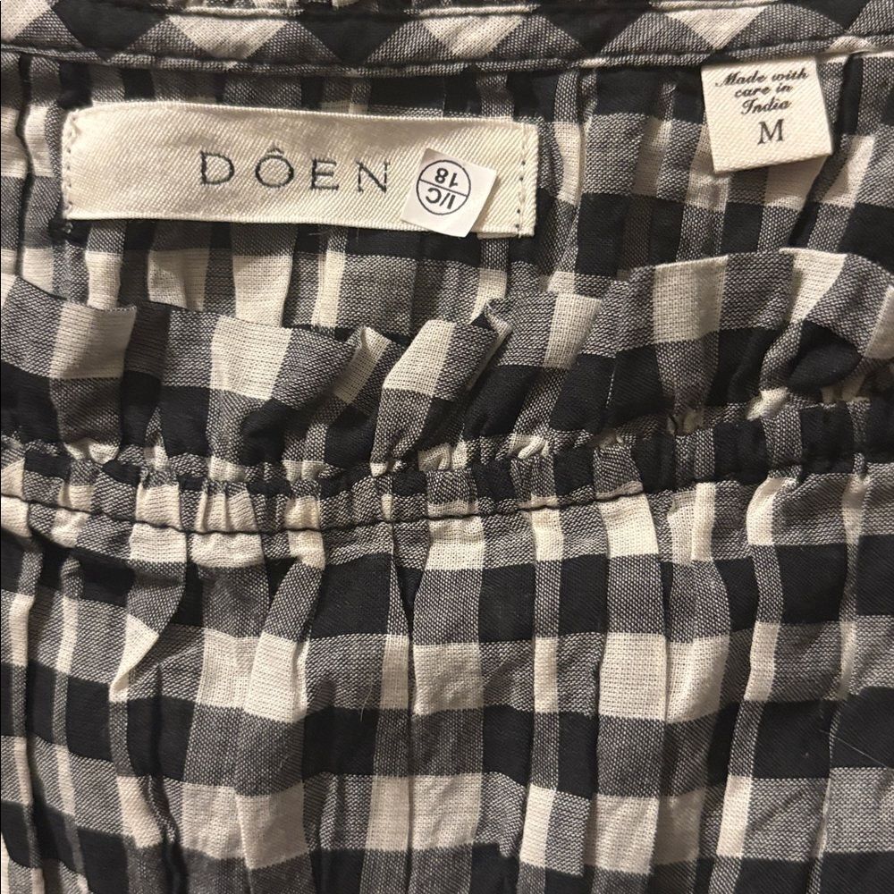 DOEN ROSELLA DRESS
IN NOIR GRETA GINGHAM Size M - Picture 16 of 16